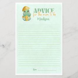 Dino Personalizado para Jogo de Chá de fraldas da