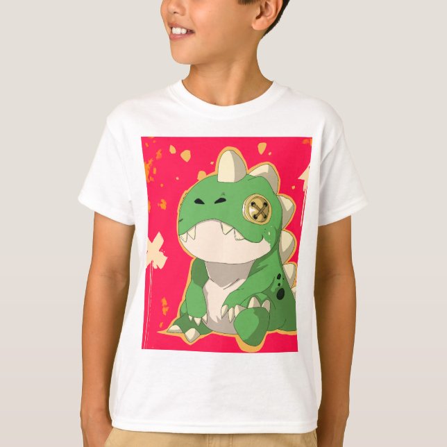 Dino Plush T-Shirt - Art Toy & Streetwear Style (Frente)