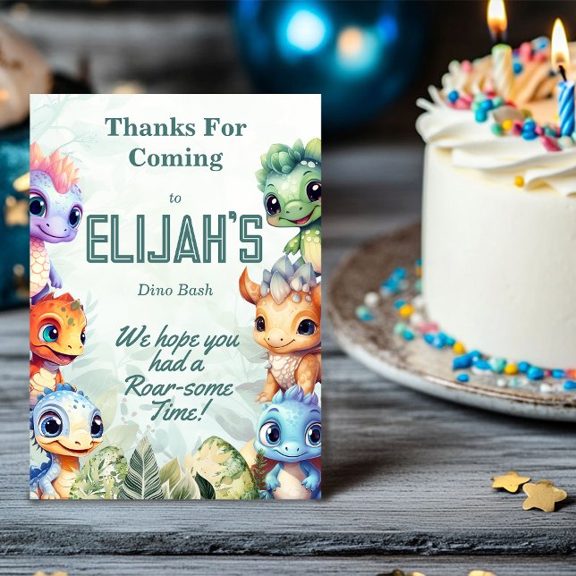 Dino Roar Cartões de agradecimentos Roar Algum Tem (Criador carregado)