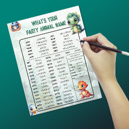 Dino Roar Que Folha De Jogo Da Festa Animal?