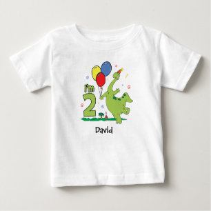 Dino segundo aniversário Baby T-Shirt