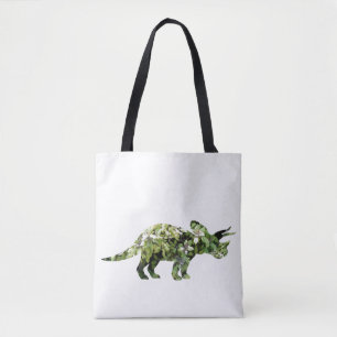 Dino Vegetais Foto Colagem Tote Bag