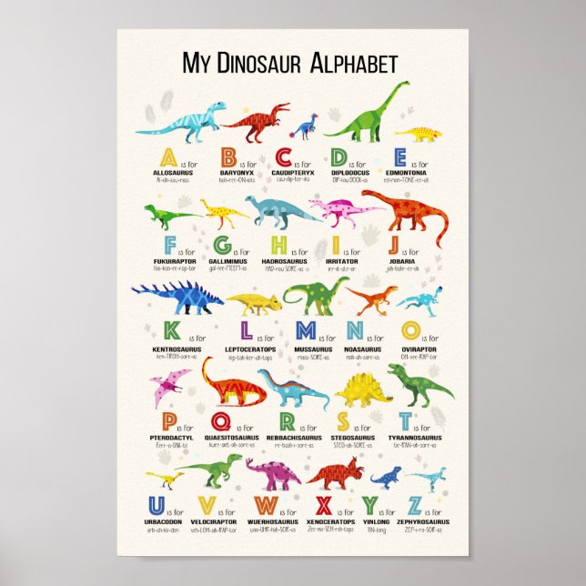 DINOSAUR ALPHABET POSTER (Frente)