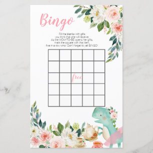 Dinossaur Tea Party Peach Floral Chá de fraldas Bi