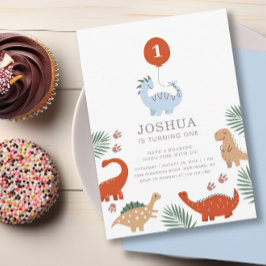 Dinossauro Boas Primeiro Convite de festas primeir