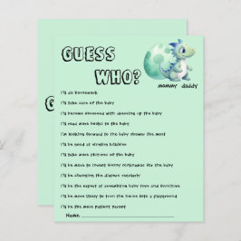 Dinossauro bonito com Chá de fraldas de Ovo adivin