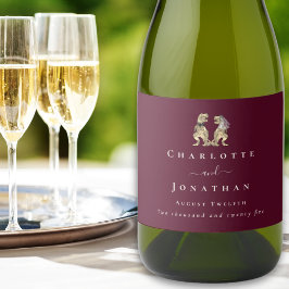 Dinossauro Casado Borgonha e Creme Personalizado