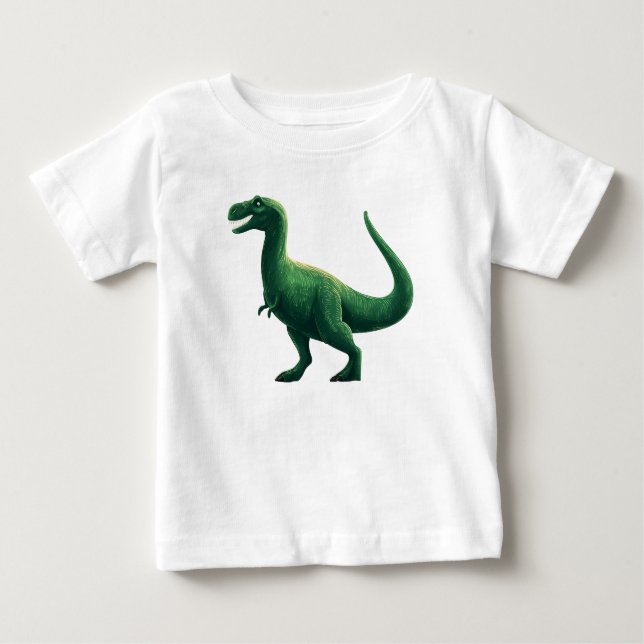 Dinossauro de Desenho Azul – Camisa de Dinossauro  (Frente)