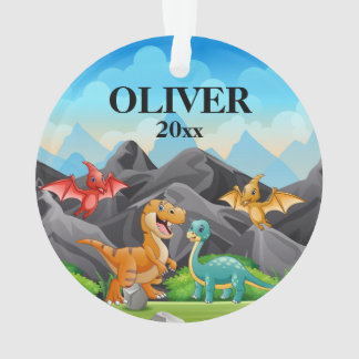 Dinossauro de Enfeites de natal para Crianças Pers