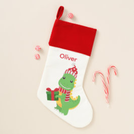 Dinossauro de Natal Personalizado e Bonito - Stock