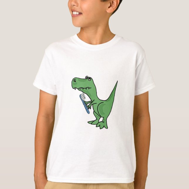 Dinossauro de T-Rex do ANÚNCIO com um t-shirt da (Frente)