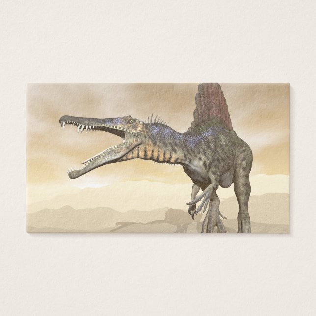 Dinossauro do espinossauro no deserto - renderizaç (Frente)