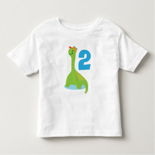 Dinossauro do segundo aniversário eu sou t-shirt