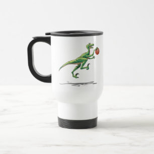 Dinossauro do Velociraptor da caneca de viagem com