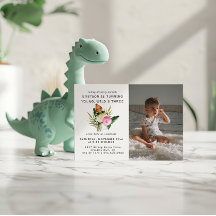 Dinossauro Elegante | Convite de Aniversário