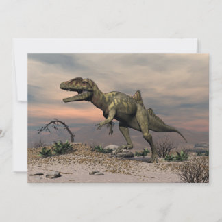 Dinossauro escavador no deserto