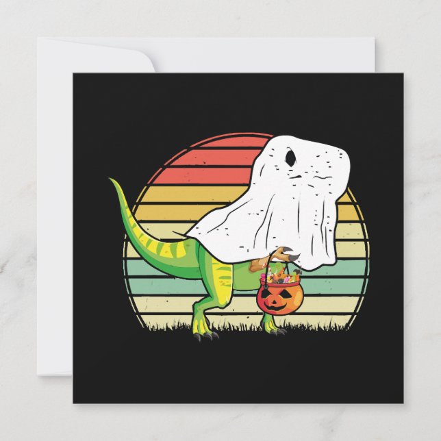 Dinossauro Fantasma Engraçado Halloween (Frente)