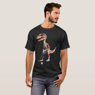 dinossauro jogando camisa de golfe dinossauro