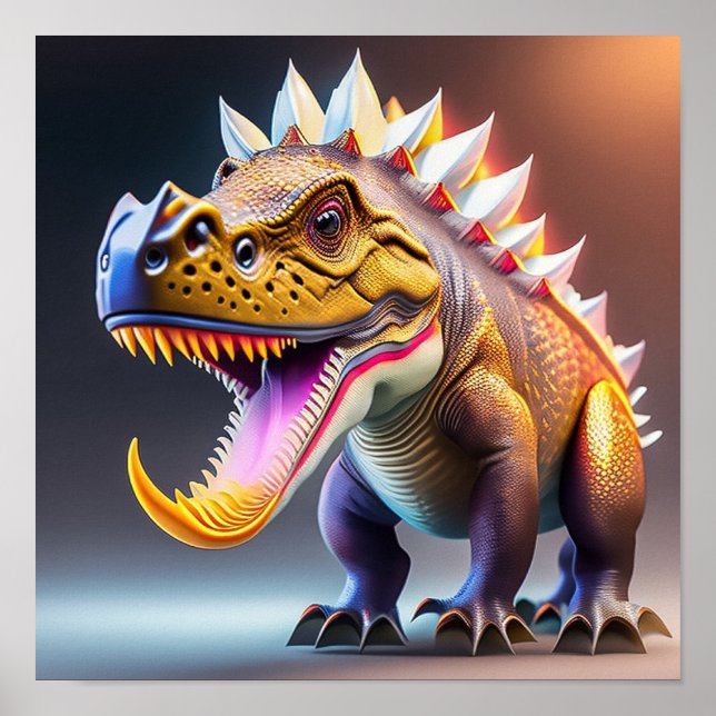 Dinossauro legal - Art Impressão (Frente)