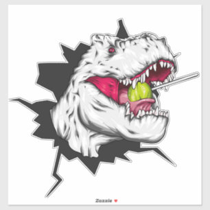 Dinossauro legal com adesivos de pirulito