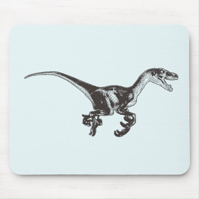 Dinossauro Mousepad do Velociraptor (Frente)