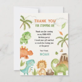 Dinossauro Obrigado Cartões - Festa de aniversário