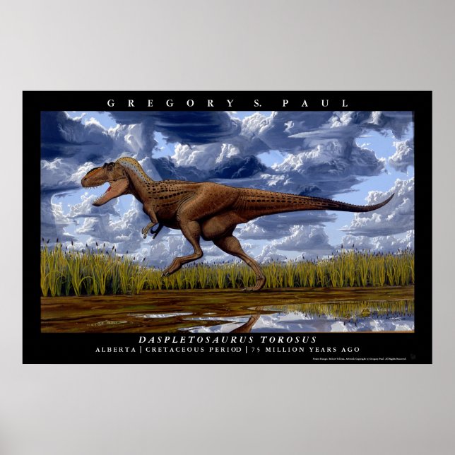 Dinossauro Poster Daspletossauro Greg Paul (Frente)
