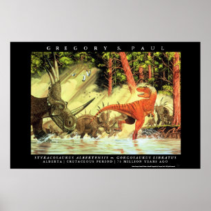Dinossauro Poster Styracossauros Gorgosaurus Greg
