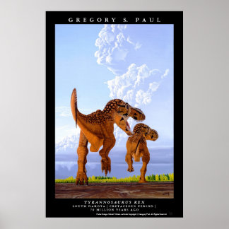 Dinossauro Poster Tyrannosaurus T rex Greg Paul