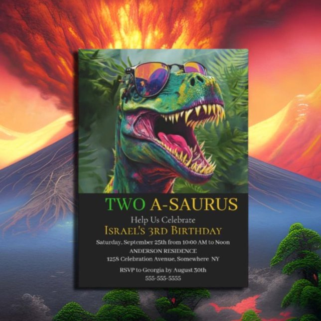 Dinossauro se prepara para um convite para o ROAR (dinosaur birthday invitation,birthday invitation video,party invitation,video invitation,)