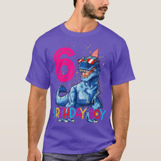 Dinossauro T rex 6 anos Crianças de camisa 6