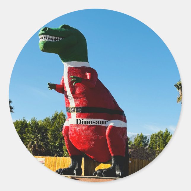 Dinossauro Vermelho, Adesivos redondos clássicos (Frente)