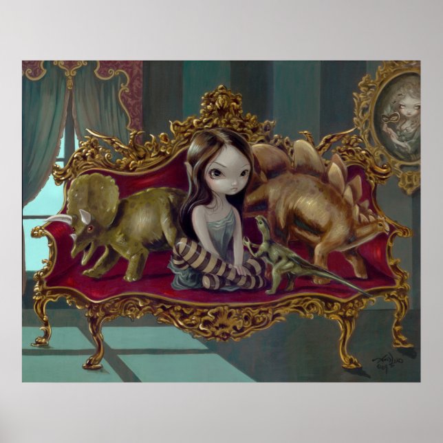 Dinossauros Amigos Eu baixei a Impressão de fantas (Frente)