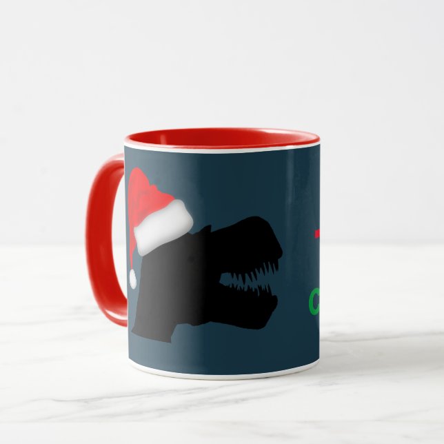 Dinossauros: Caneca De Natal Com Imagem T-Rex (Frente Esquerda)