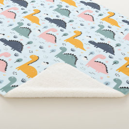 Dinossauros! Cobertor Sherpa