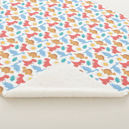 Dinossauros! Cobertor Sherpa