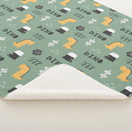 Dinossauros! Cobertor Sherpa