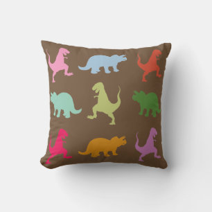 Dinossauros Coloridos Almofada de Lançar