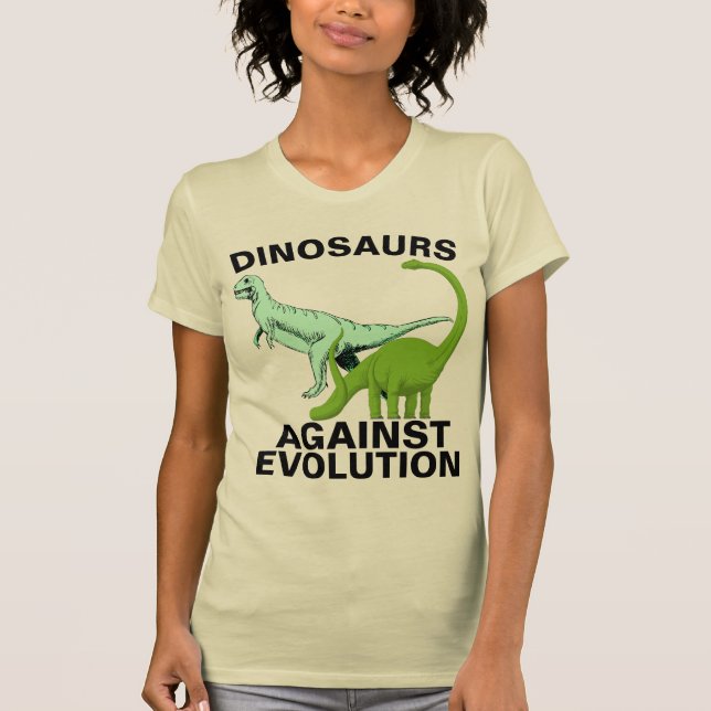 DINOSSAUROS CONTRA A EVOLUÇÃO DAS T-Shirts (Frente)