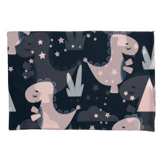 dinossauros cor-de-rosa, fundo escuro, fofo