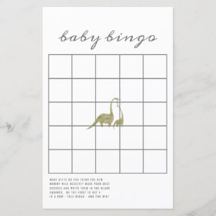 Dinossauros - Jogo Neutro do Bingo do Chá de frald