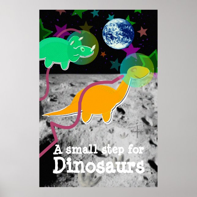 Dinossauros na Poster da Lua (Frente)