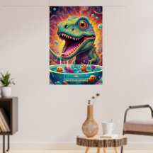 Dinossauros no Espaço: Posters de Coleção de Avent