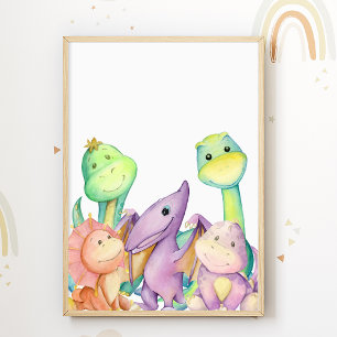 Dinossauros Poster Dino Kids Room Impressão