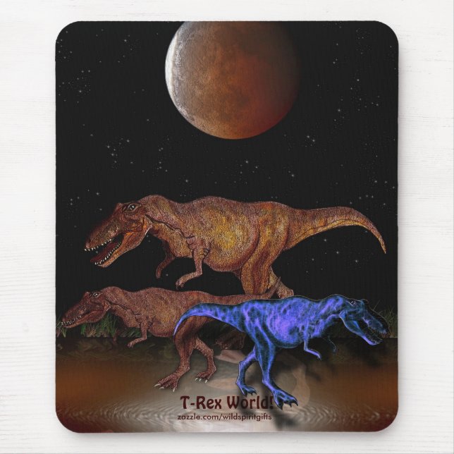 Dinossauros T-Rex e Mousepad Moon Eclipspad (Frente)