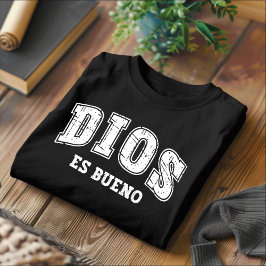 Dios Es Bueno Afetou Camisa Espanhola Cristã Espan