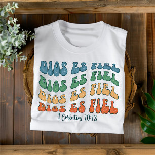 Dios Es Fiel Afetou Camiseta Espanhola Cristã Espa