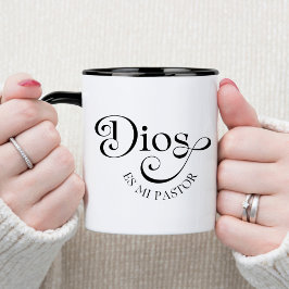 Dios Es Mi Pastor Caneca de Café Cristã Espanhola