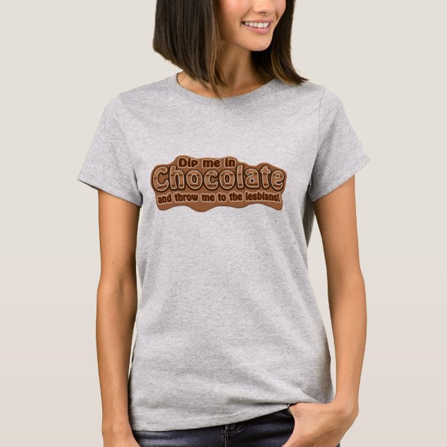 DIP ME EM Camisa CHOCOLATE - escolha o estilo (Frente)