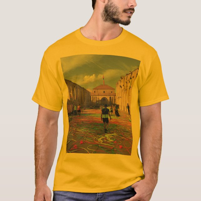 Dip yellow Half T-shirt Melhores artigos de na mod (Frente)